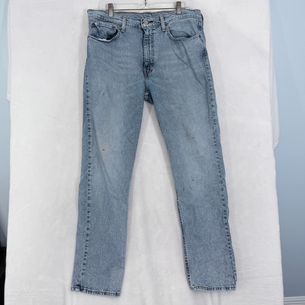 Levis 502 Jeans Mens 36x32 (36x31) Blue Taper Leg Stretch